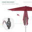 Parasol de parasol d'extérieur Arlmont & Co.