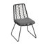 Chaise d'extérieur grise avec coussins en mousse - Style transitionnel, Assemblage requis 2 pièces