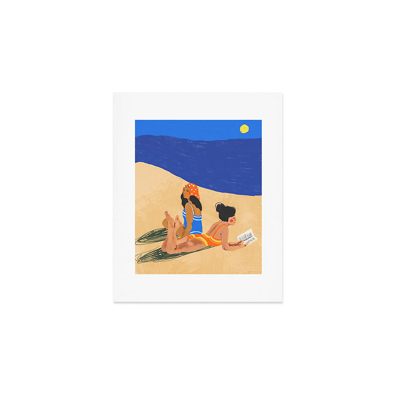 «Gigi Rosado Summer on the beach», reproduction d'art sans cadre, H 10 po x l 8 po