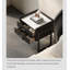Table de chevet minimaliste de luxe à l'italienne avec deux tiroirs avec une surface en granit convenant à la chambre à coucher.