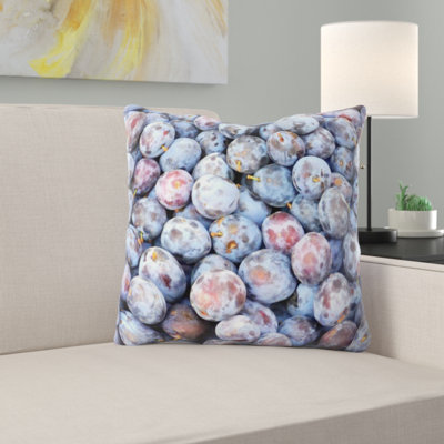 Coussin décoratif prune