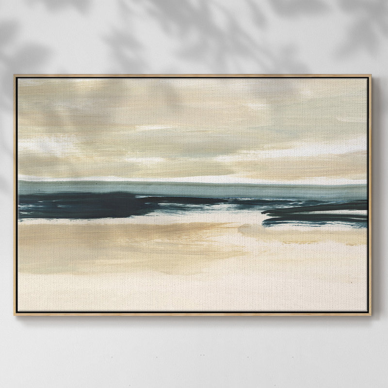 «Sand and Sea I», reproduction d'art sur toile, Naturel, H 25 po x l 37 po x P 2 po