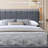 Velvet Platform Bed Frame With Upholstered Headboard-1378920818-1378920816