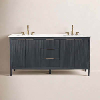 Bilroy 72" Pine Double Bathroom Vanity