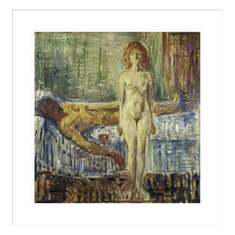 La mort de Marat II par Edvard Munch, impression giclée sur cadre, H 24,07 po x l 23,5 po