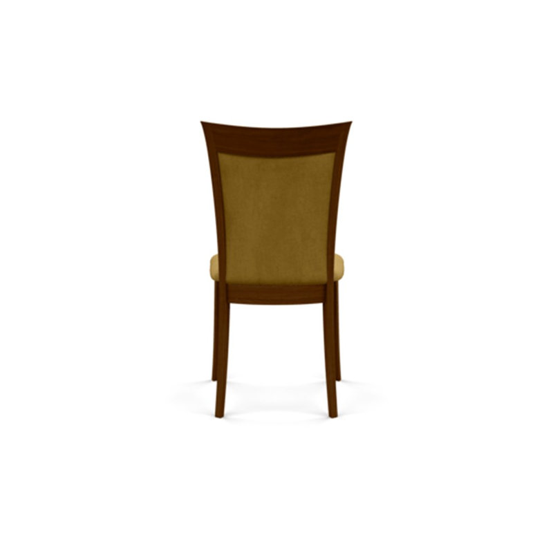 Morgan Leather Dining Chair, Natural Walnut, White