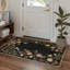 Tapis d'intérieur floral noir lavable à la machine avec envers antidérapant Alfred Avianora-745216985