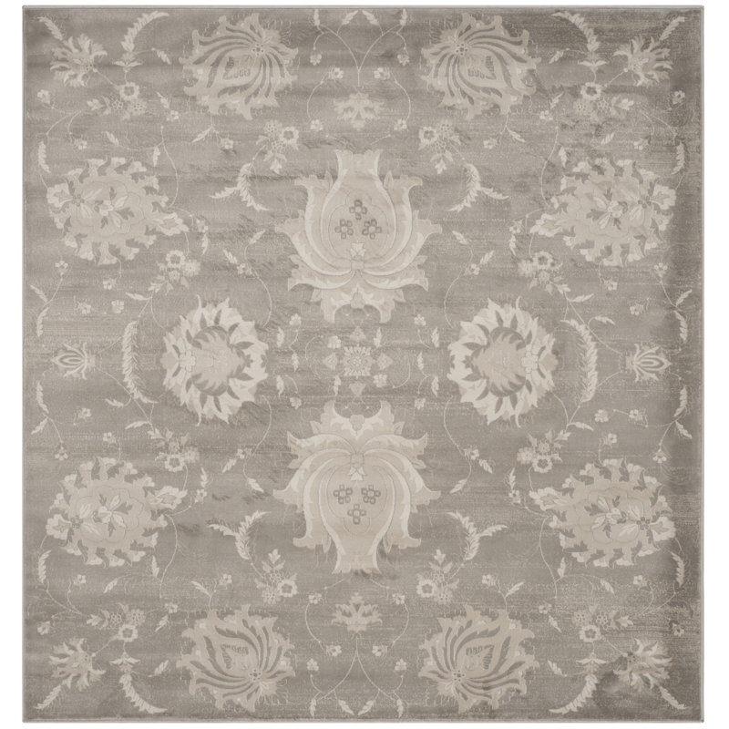 Performance Floral Rug, Square 6'7"