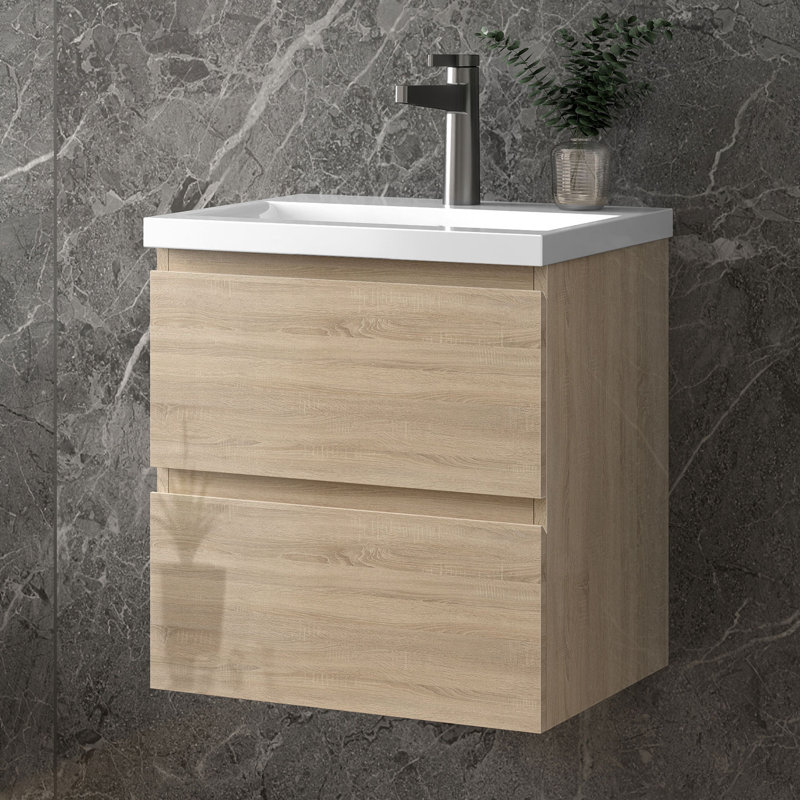 500mm Single Bathroom Vanity with Integrated Ceramic Basin
