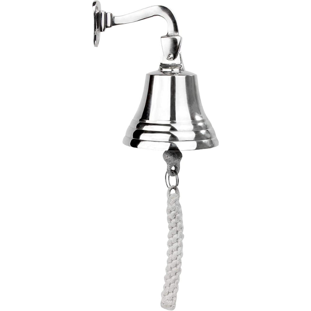 Last Orders Bell Chrome Wall Mounted Nautical Themed Ship Bell Hanging Doorbell Home Bar Accessories