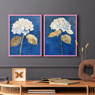 Série FLORAL Lxxix - reproduction encadrée de qualité supérieure - prête à être accrochée - aucun clou requis - aucun clou requis