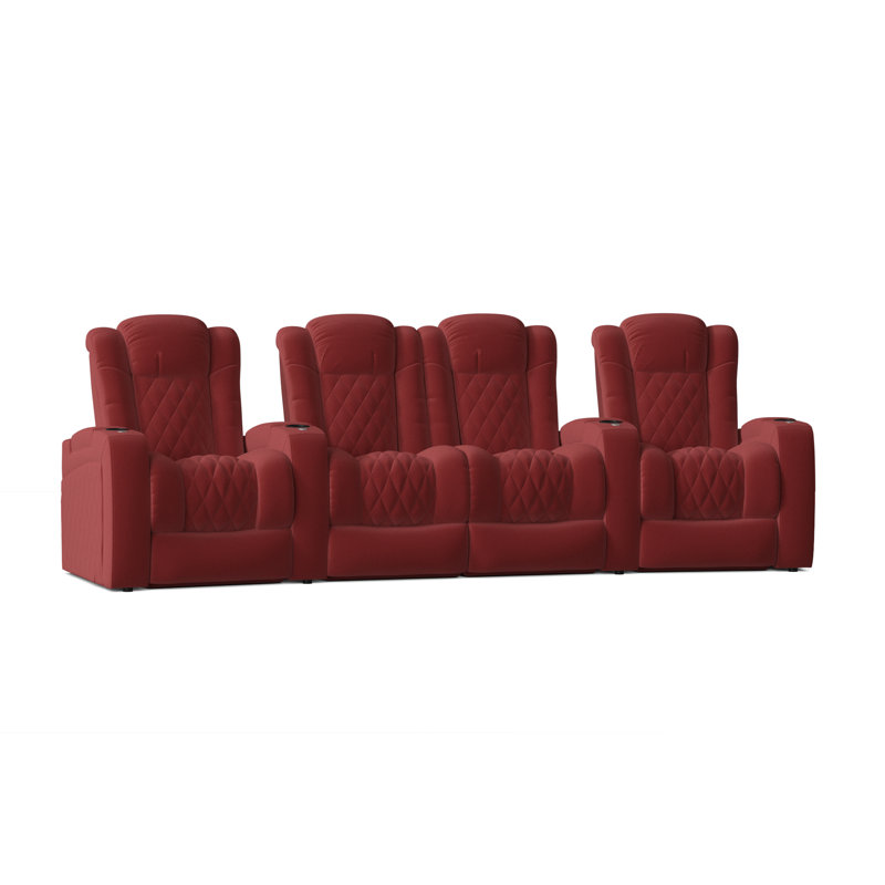 Sièges configurables home theater (rangée de 4), Rouge luxueux