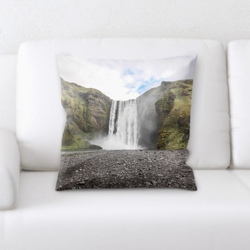 Waterfall Microsuede Reversible Throw Pillow