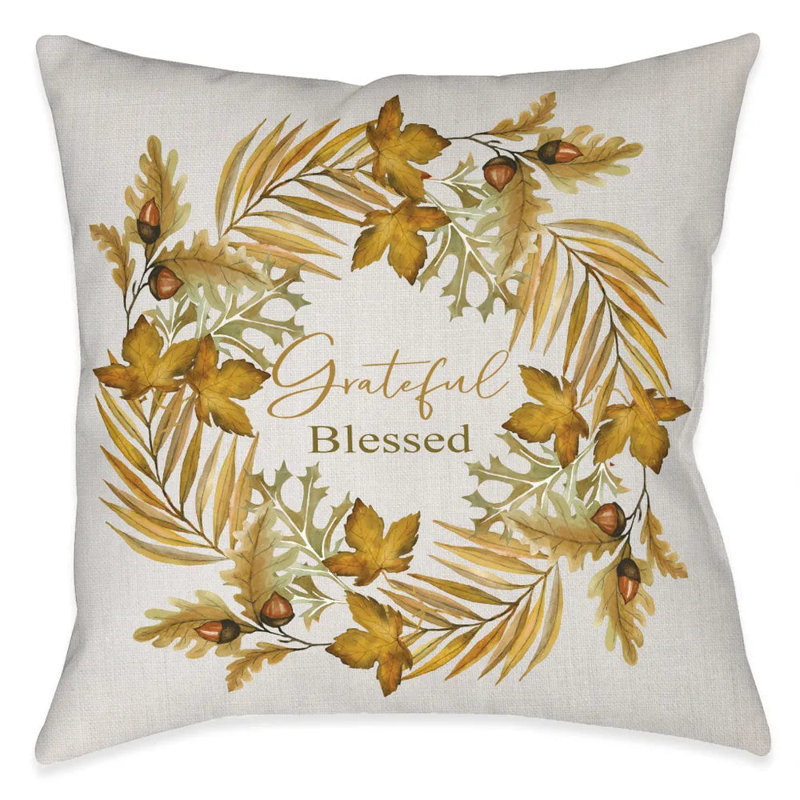 Coussin décoratif d'extérieur Grateful Blessed