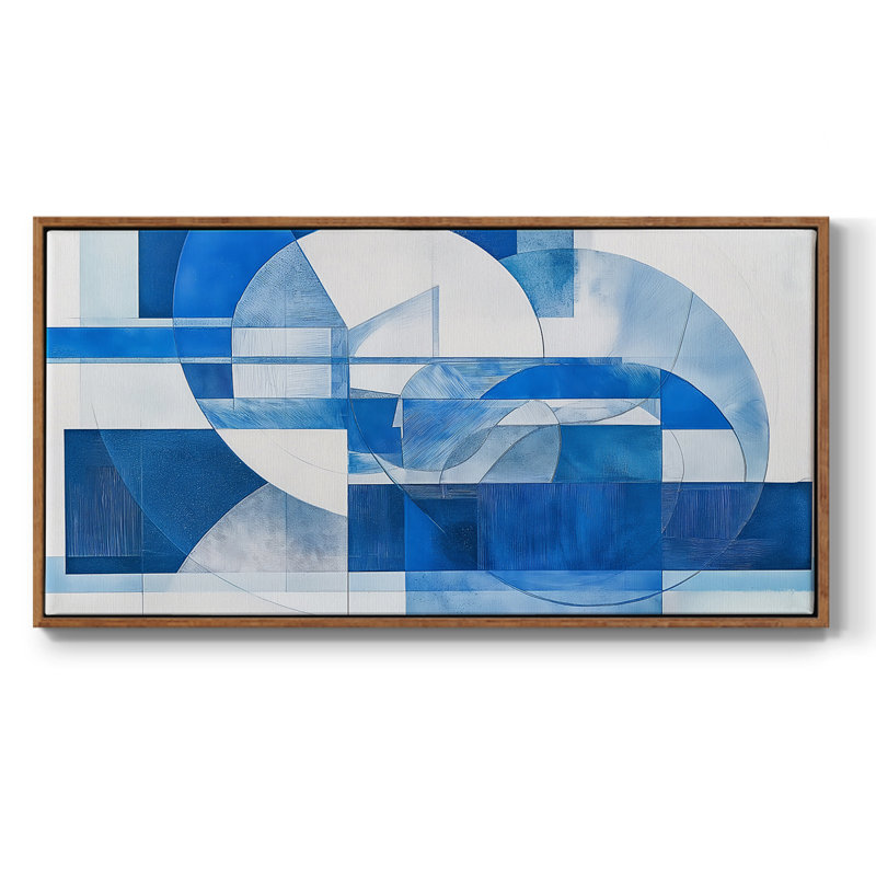 Abstrait, série CLCL-III, toile tendue avec châssis, prête à être accrochée, H 17 po x l 33 po, Noyer