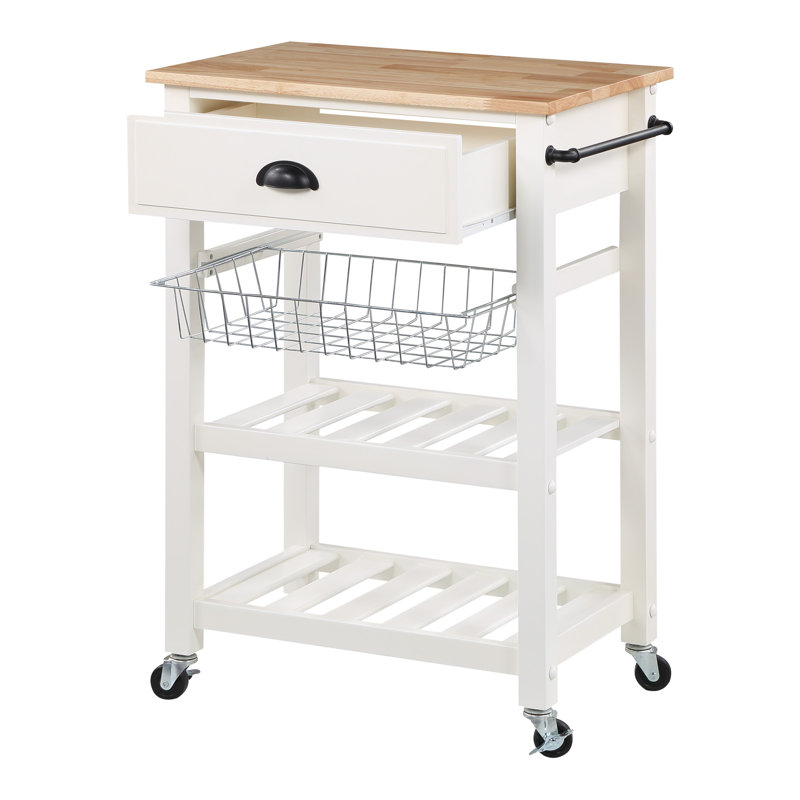 23.5 " W Kitchen Cart, White