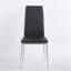 Ensemble de 4 chaises, couleur chrome, siège noir-123318318-123318320