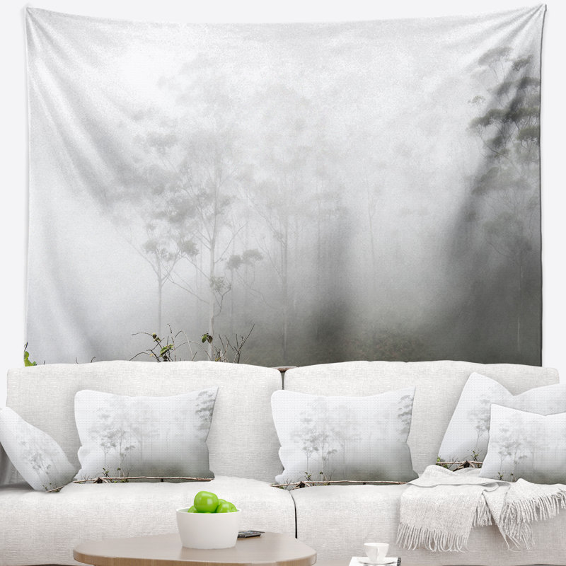 Fogs de polyester sur un tapisserie western ghats hills avec accessoires suspendus inclus, H 78 po x l 92 po
