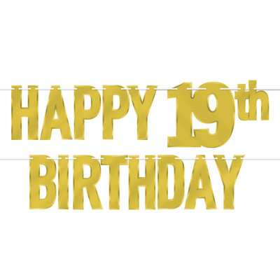 Banderole Foil Happy Birthday