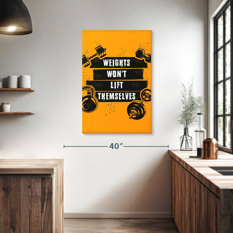 Tergel Weightlifting Quote, 39" H x 26" W