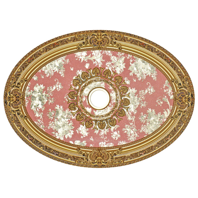 Cadre antique médaillon floral