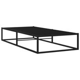 vidaXL Bed Frame Black Powder-coated metal Durable Bed Frame