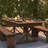 Eternity Rectangular Solid Pine Farm Dining Table with Folding X-Style Legs-88870827-88870830
