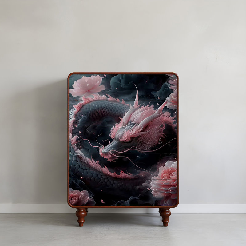 Armoire décorative à cinq tiroirs