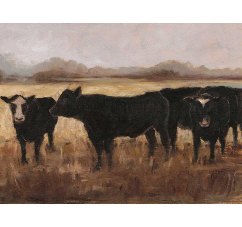 Ophelia & Co., Harper, Ethan, art sur toile tendue: Black Cows I, H 36 po x l 47 po
