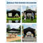 Pop Up Folding Gazebo 3x3m, Waterproof with UV Protection 50+, Height Adjustable, Stable Steel Frame, 4 Side Panels, Pegs, Ropes, Sandbags & Carrying Bag, Garden Patio Camping Party Tent