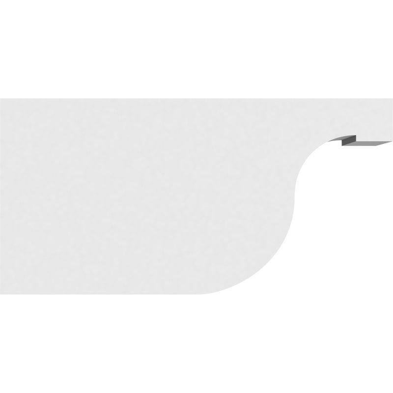 6"W x 10"H x 20"L Standard Del Monte Architectural Grade PVC Rafter Tail, 10"H x 6"W x 20"D
