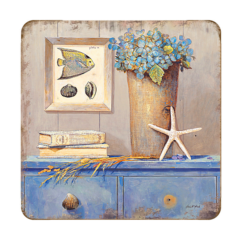 Wood Square 4 Piece Coaster Set