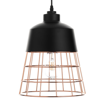 Canaan 1 - Light Lacquered Black Geometric Pendant
