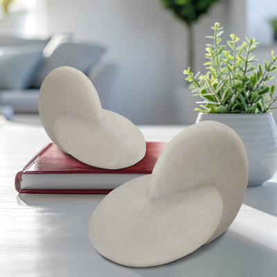 Decorative Abstract Object Statue Figurine for Home Decor – Minimalist Object for Shelf Decor, Office Accent, or Living Room Decoration – 11", White