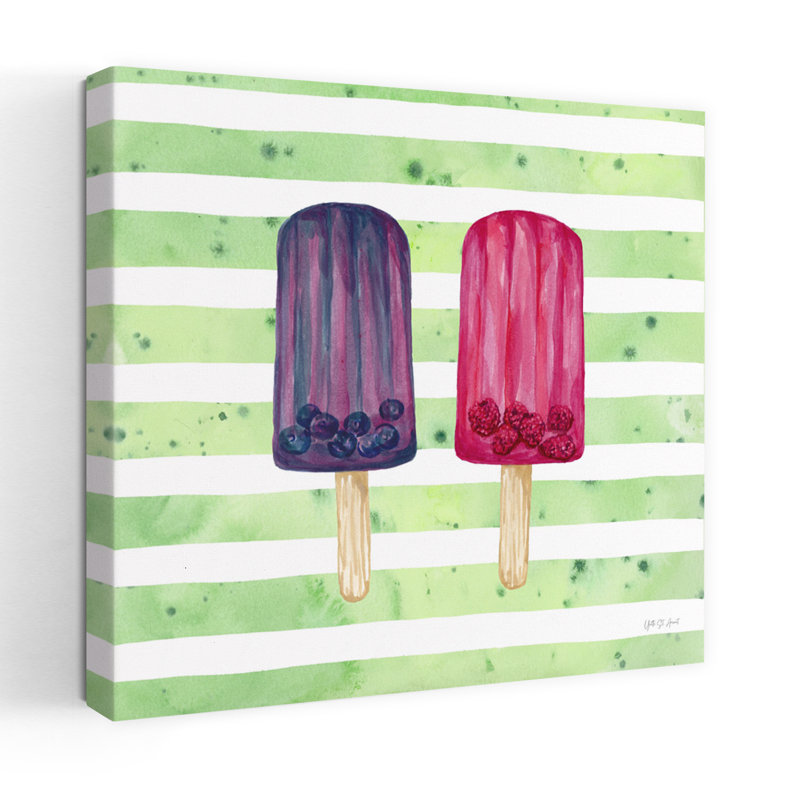 Fruity Popsicles XI Contemporary Fruit Summer Art, 24" H x 24" W