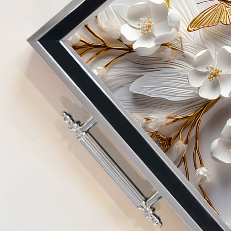 Elegant Glass Tray, 19.7 x 11.4 x 1.4 inches | 100% Durable Glass Construction | Easy to Clean with Damp Cloth | Ideal for Serving, Decorative Display, and Organizing | Stylish Addition to Home Décor