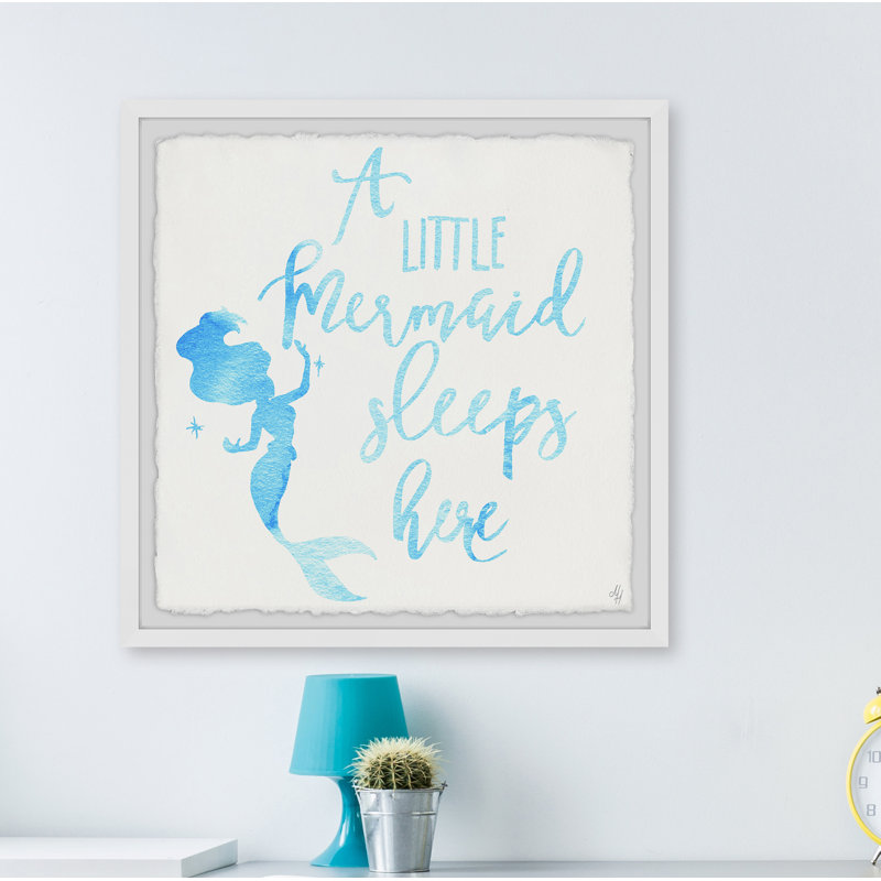 Shelley A Little Mermaid Sleep Here, reproduction encadrée, H 32 po x l 32 po
