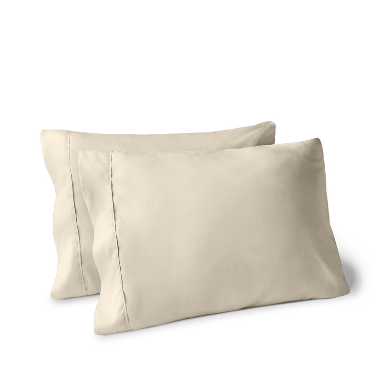 Soft Microfiber Pillowcase Set, Sand, 2 Standard Pillowcases