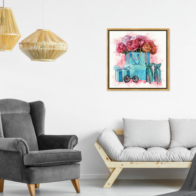 «Fashion and Glam Sparkle Blue Essentials», impression sur toile