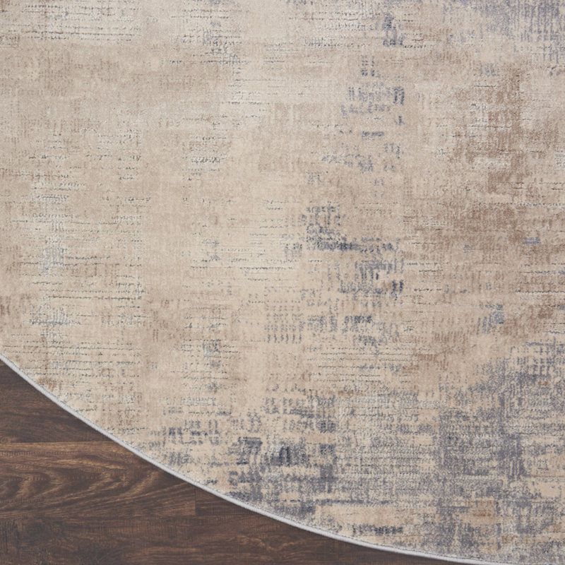 Comer Abstract Indoor Rug, Round 5'3"