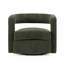 Ryan - Fauteuil d'appoint pivotant en tissu vert moderne