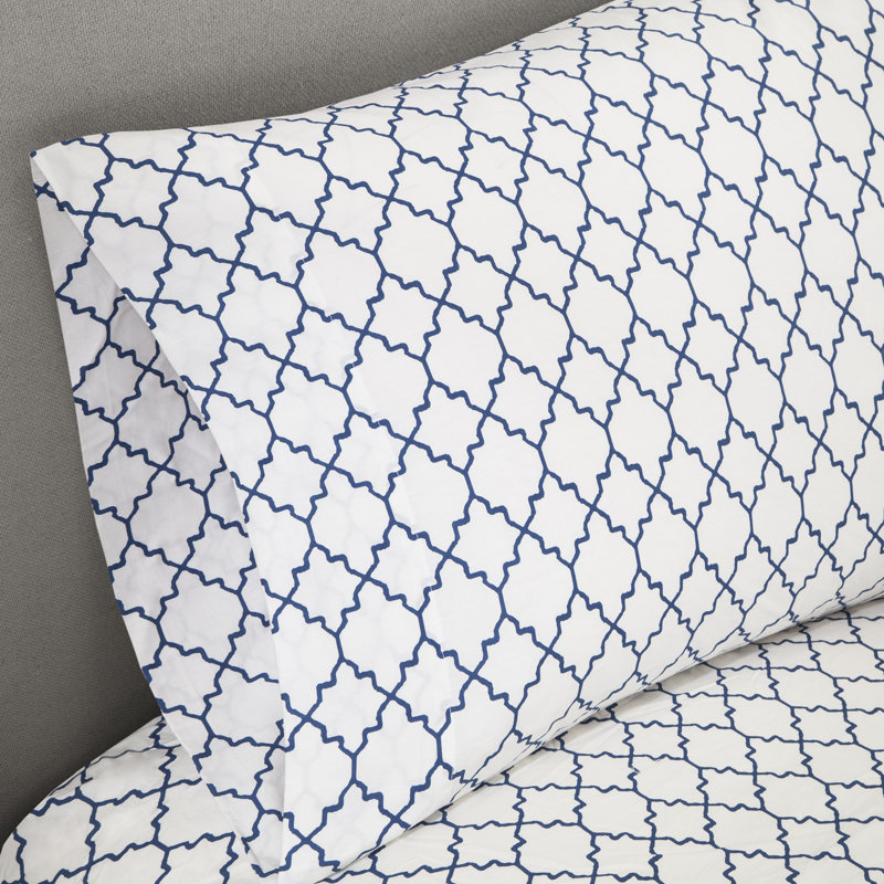 Ensemble d'édredon réversible en microfibre avec draps en coton Merritt, Édredon pour taille de lit grand, deux taies déc