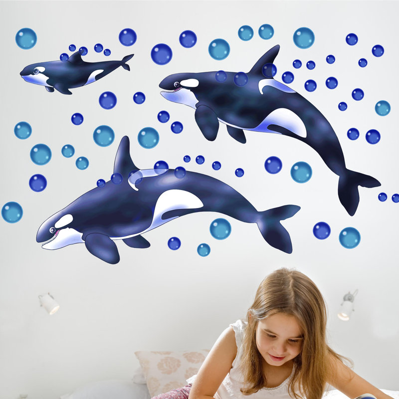 Décalcomanie murale multi-paquet orca