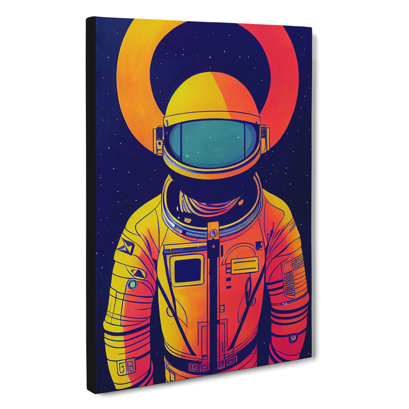 Astronaut Pop Art No.5 - Wrapped Canvas, 50cm H x 35cm W x 3cm D