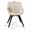 Ensemble de 2 chaises de salle à manger pivotantes de style Mid-Century moderne, rembourrées d'unité centrale avec pieds en métal, pivotant sur 360 °-1834692366-1650773632