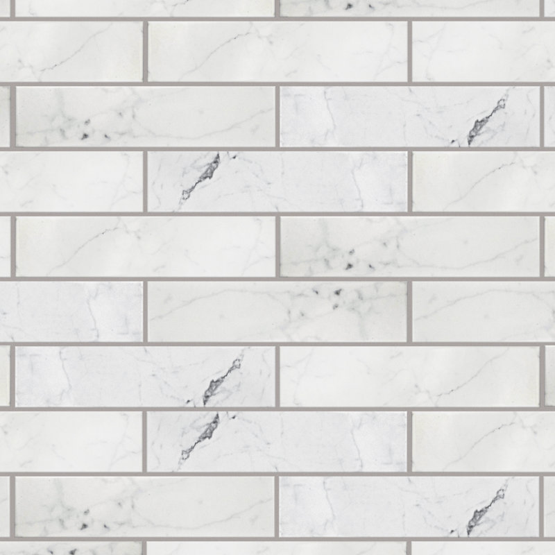 Classico Carrara 3" x 12" Ceramic Stone Look Subway Wall Tile