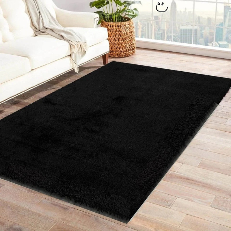 Solid Colour Shag Area Rug, Rectangle 200 x 290cm