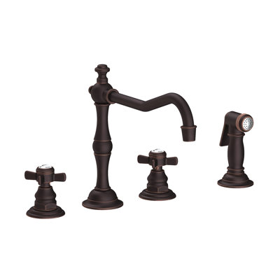 Fairfield Double Handle Kitchen Faucet with Side Spray