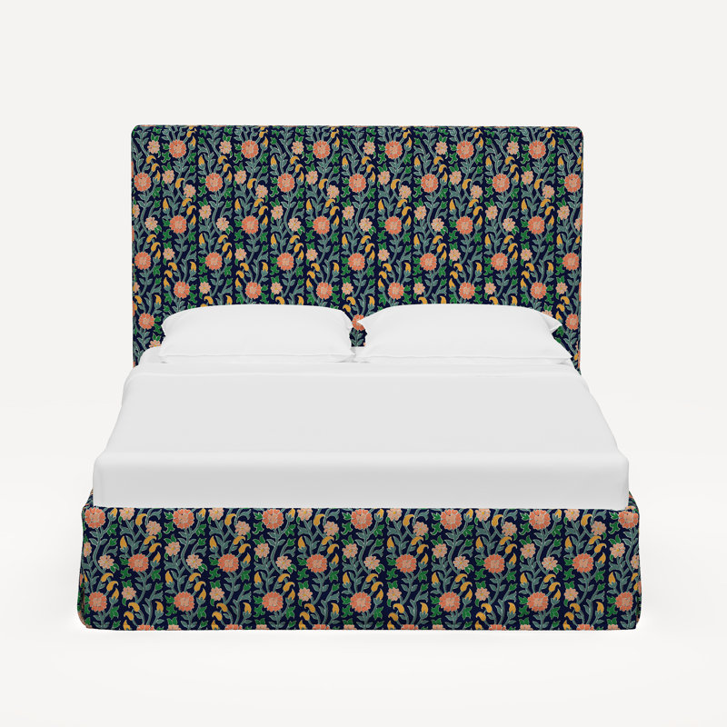 Shona Bed, Jr Laranya Multi Floral Linen, Full