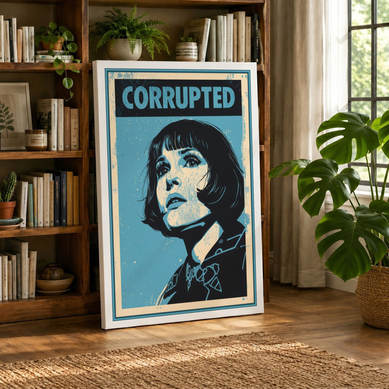 Contemplation Stencilled Typography - Wrapped Canvas, 24x16 - 61.0 x 40.6 cm, Black Border